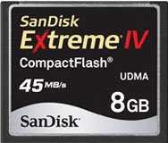 Sandisk Extreme IV CompactFlash 8 Gb (PIXPN845718)